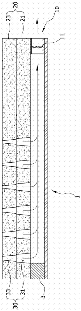 Massage device and mattress with the device