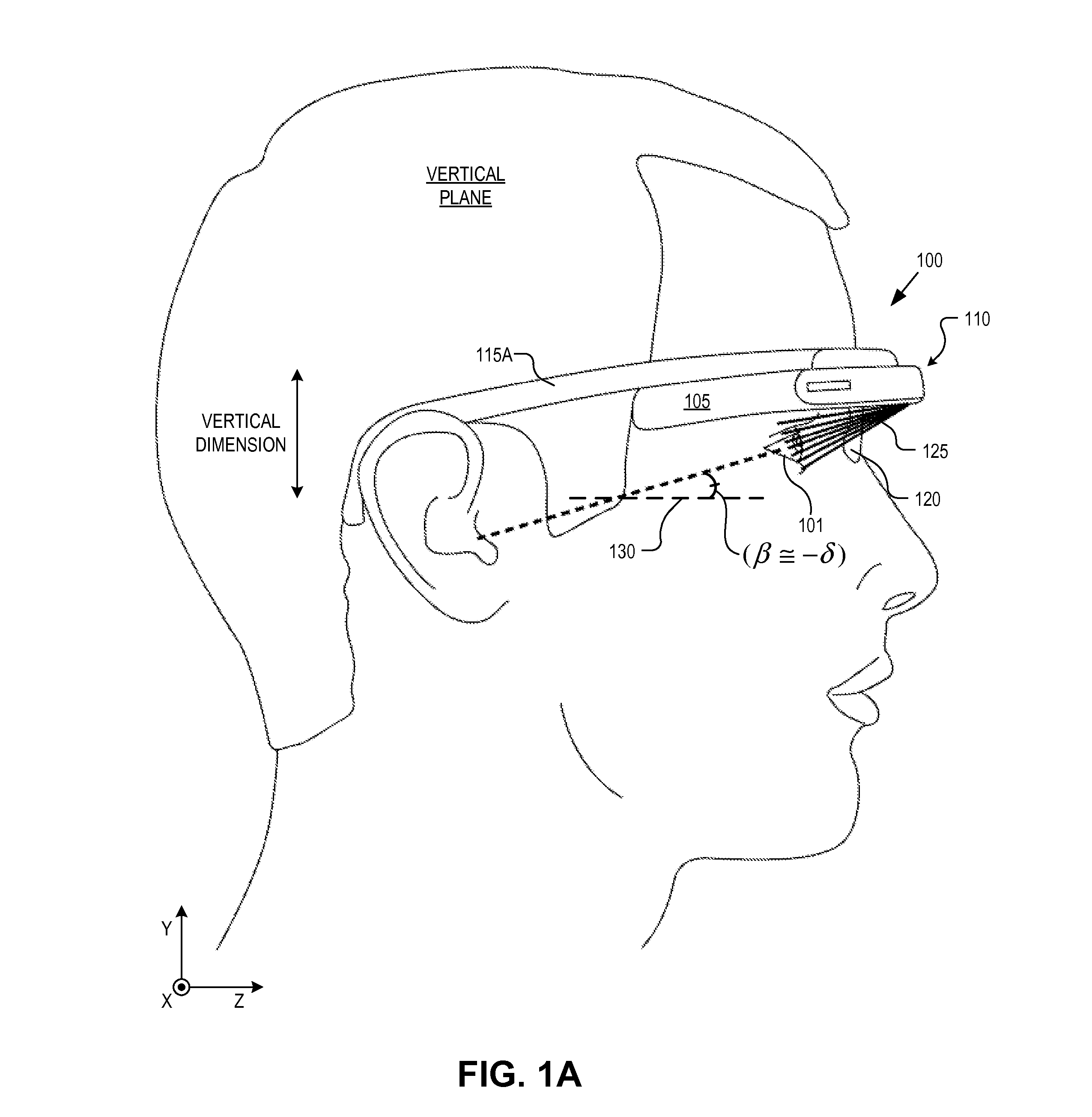 Dual axis internal optical beam tilt for eyepiece of an hmd