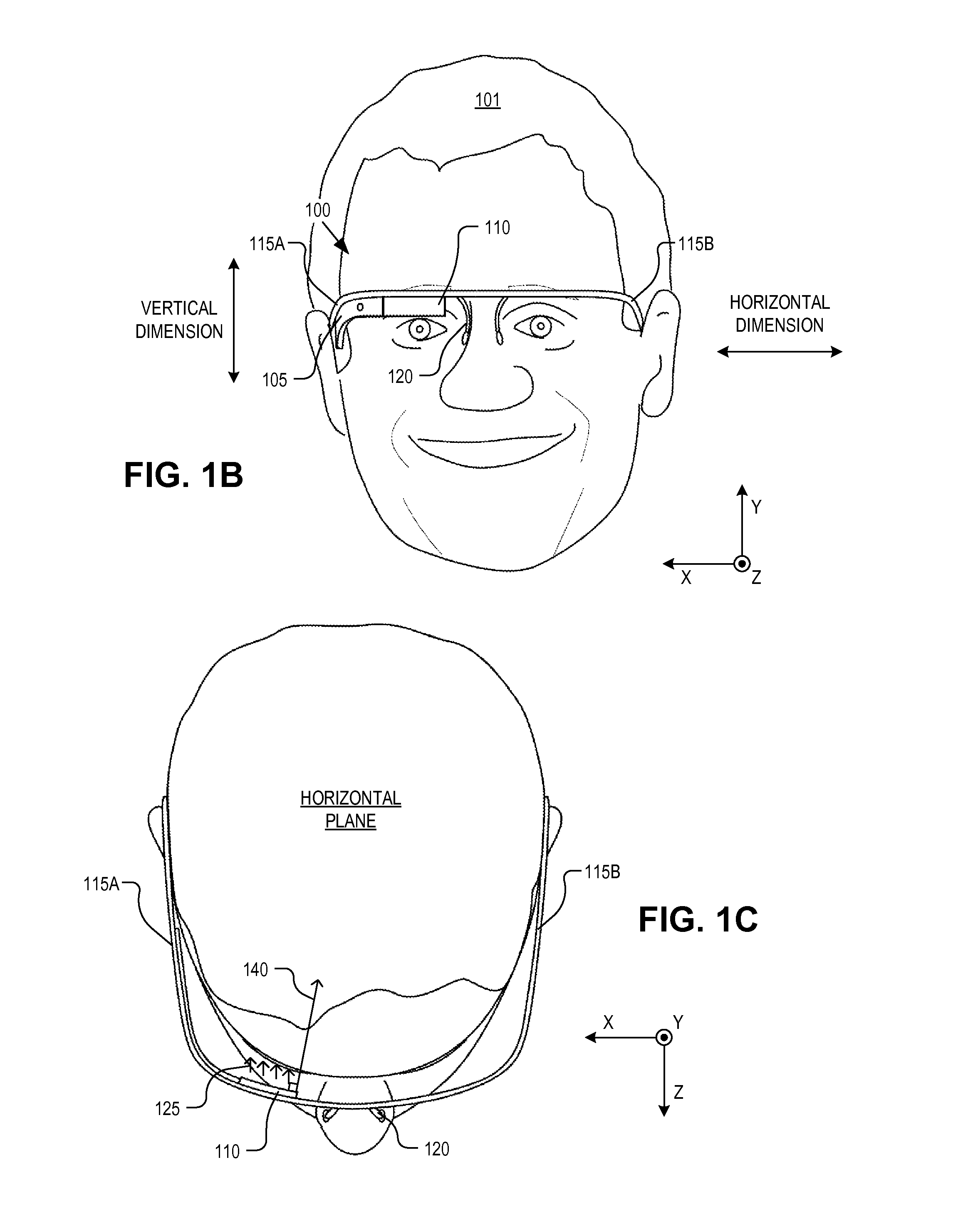 Dual axis internal optical beam tilt for eyepiece of an hmd