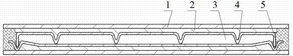 Glass welded metal composite vacuum plate and production method thereof