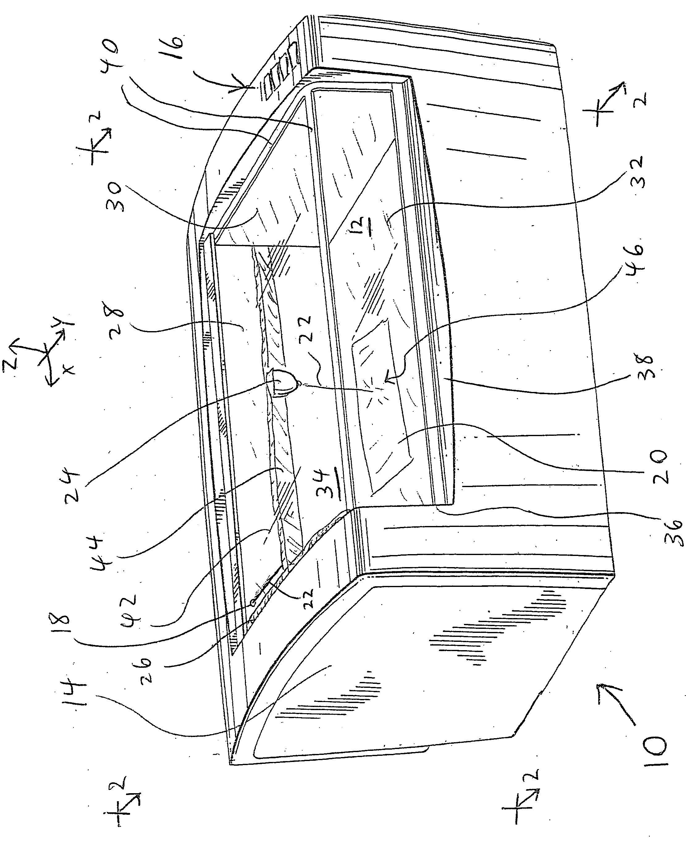 Laser containment structure allowing the use of plastics