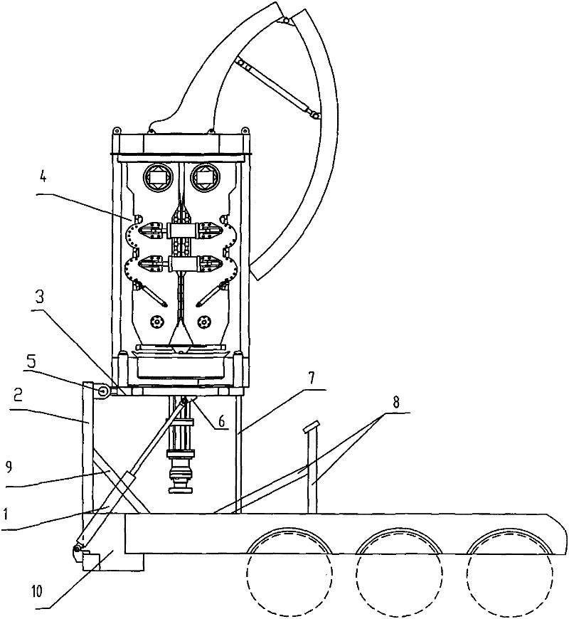 Novel injection head turning device