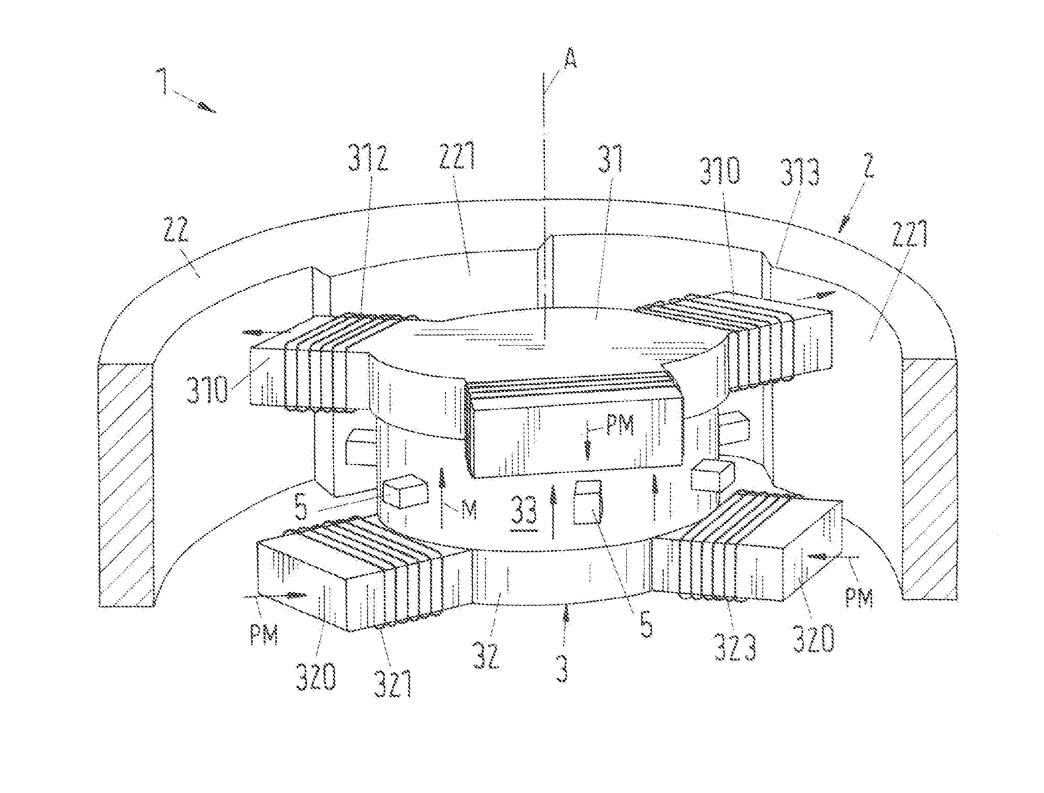 Electromagnetic rotary drive