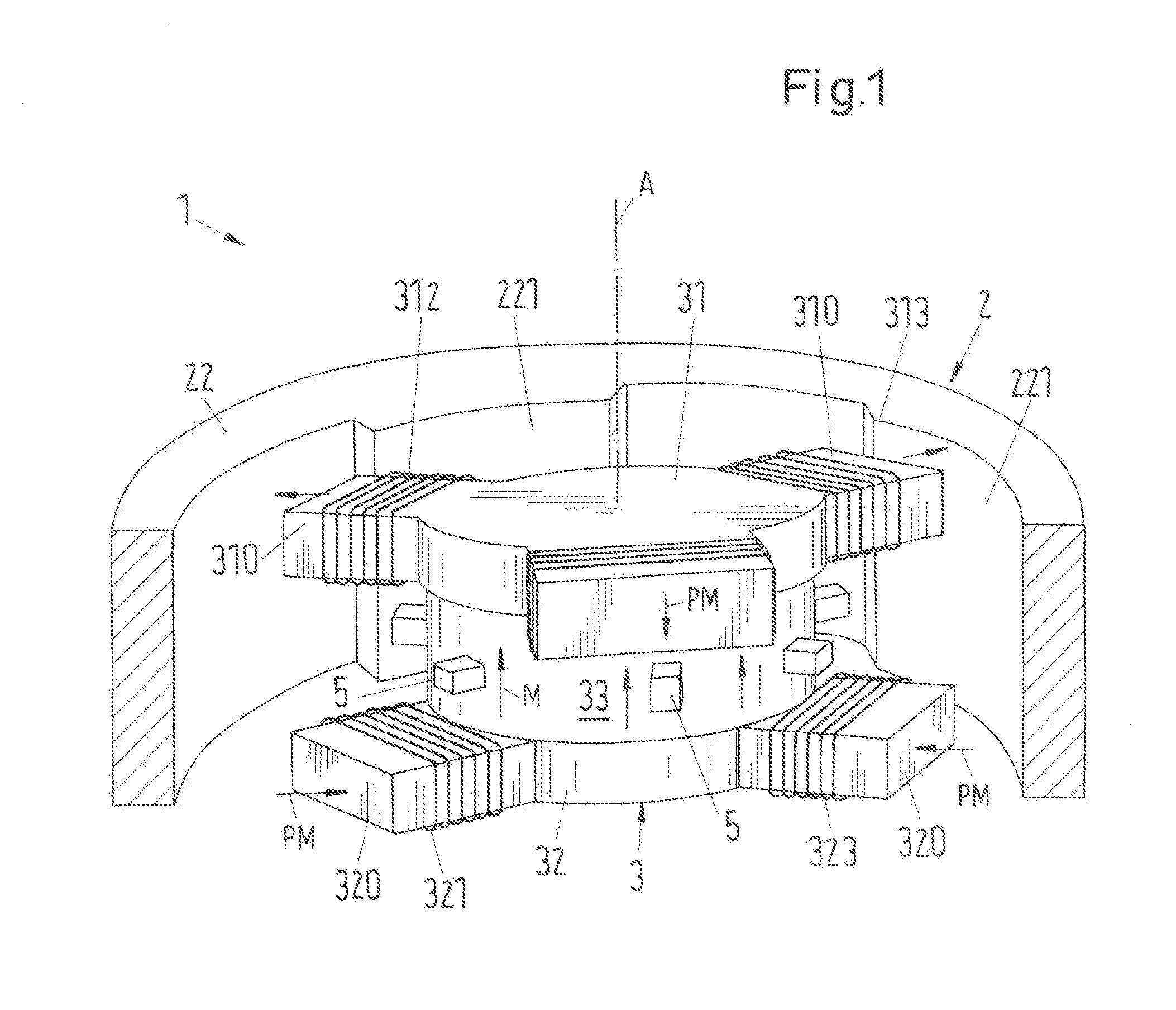 Electromagnetic rotary drive