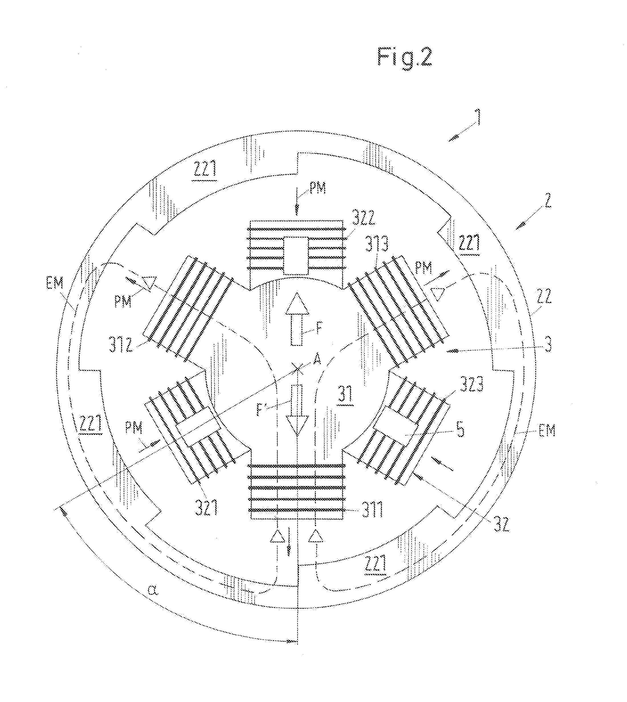 Electromagnetic rotary drive