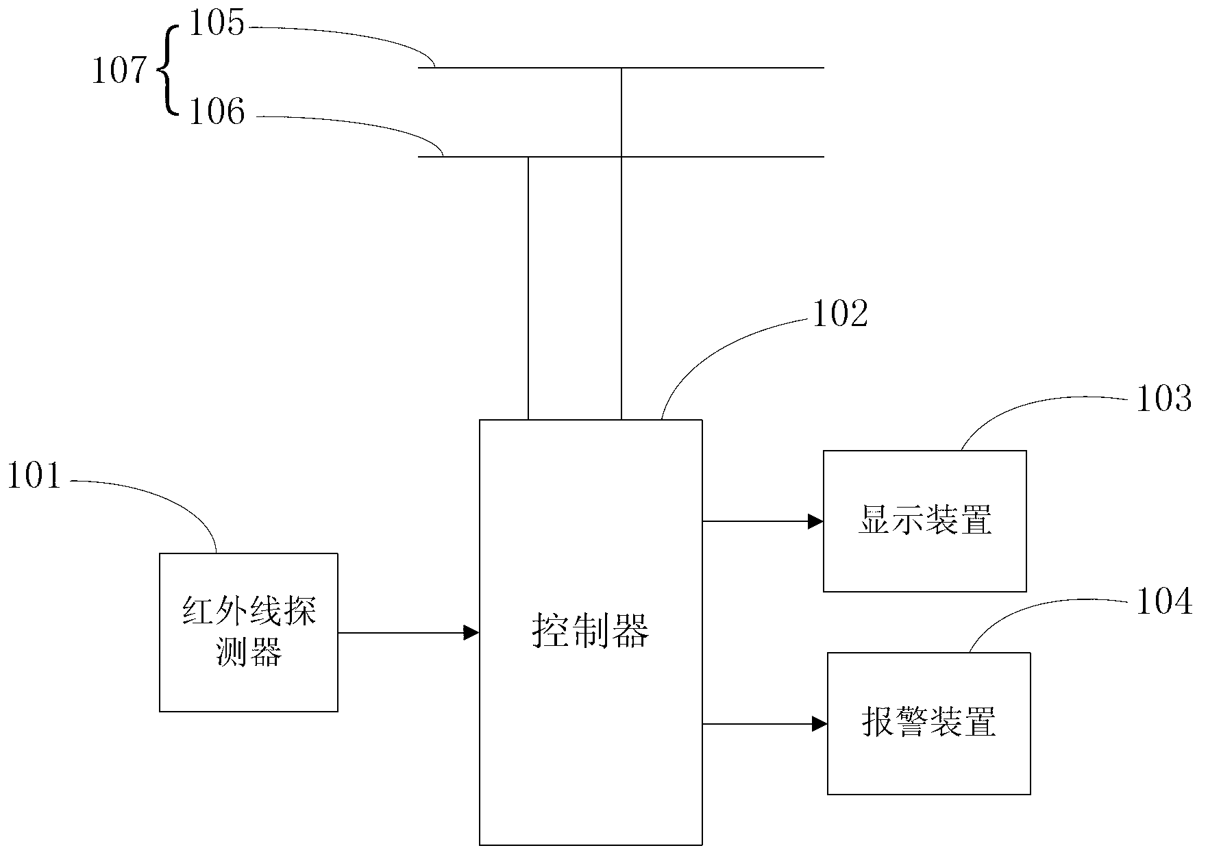 Automobile circuit danger point alarming device and method