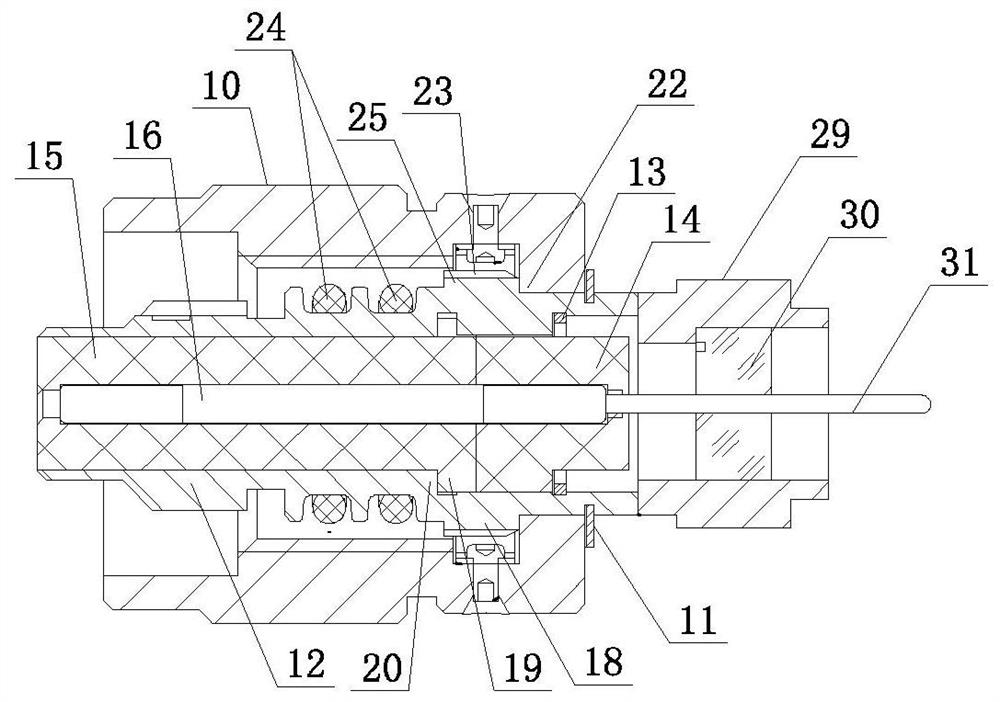 A K1 type electrical connector assembly for mineral insulated cables for nuclear power