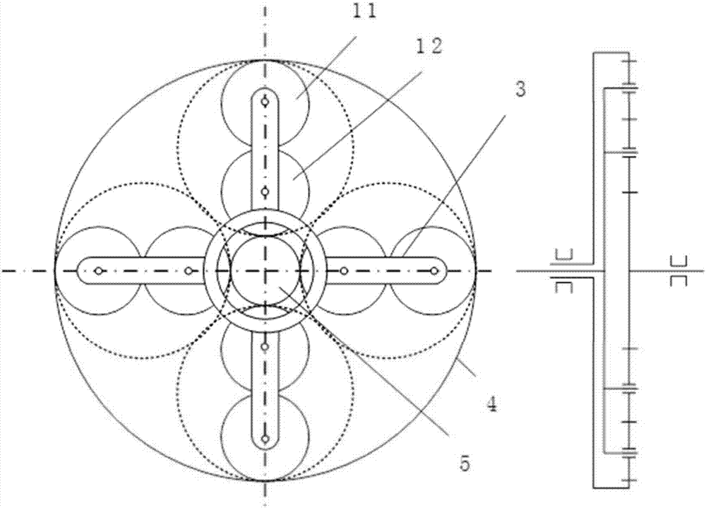 Multi-planet-wheel transmission mechanism