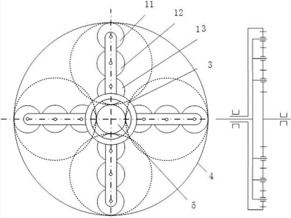 Multi-planet-wheel transmission mechanism