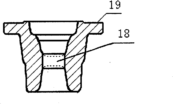 Medium-heavy automobile flange die forging process and punching and calibrating composite die thereof