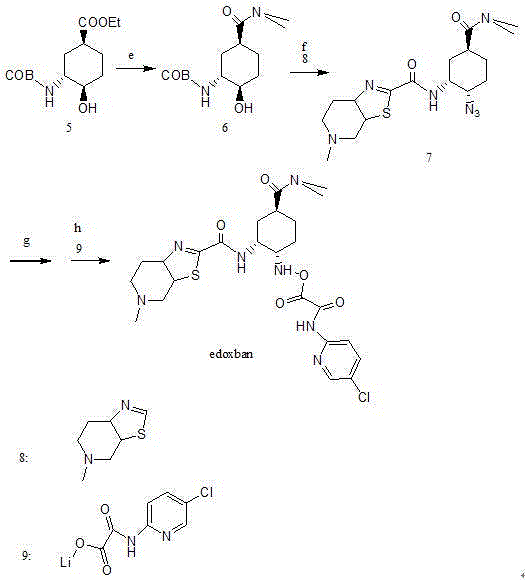 Edoxaban intermediate and preparation method thereof