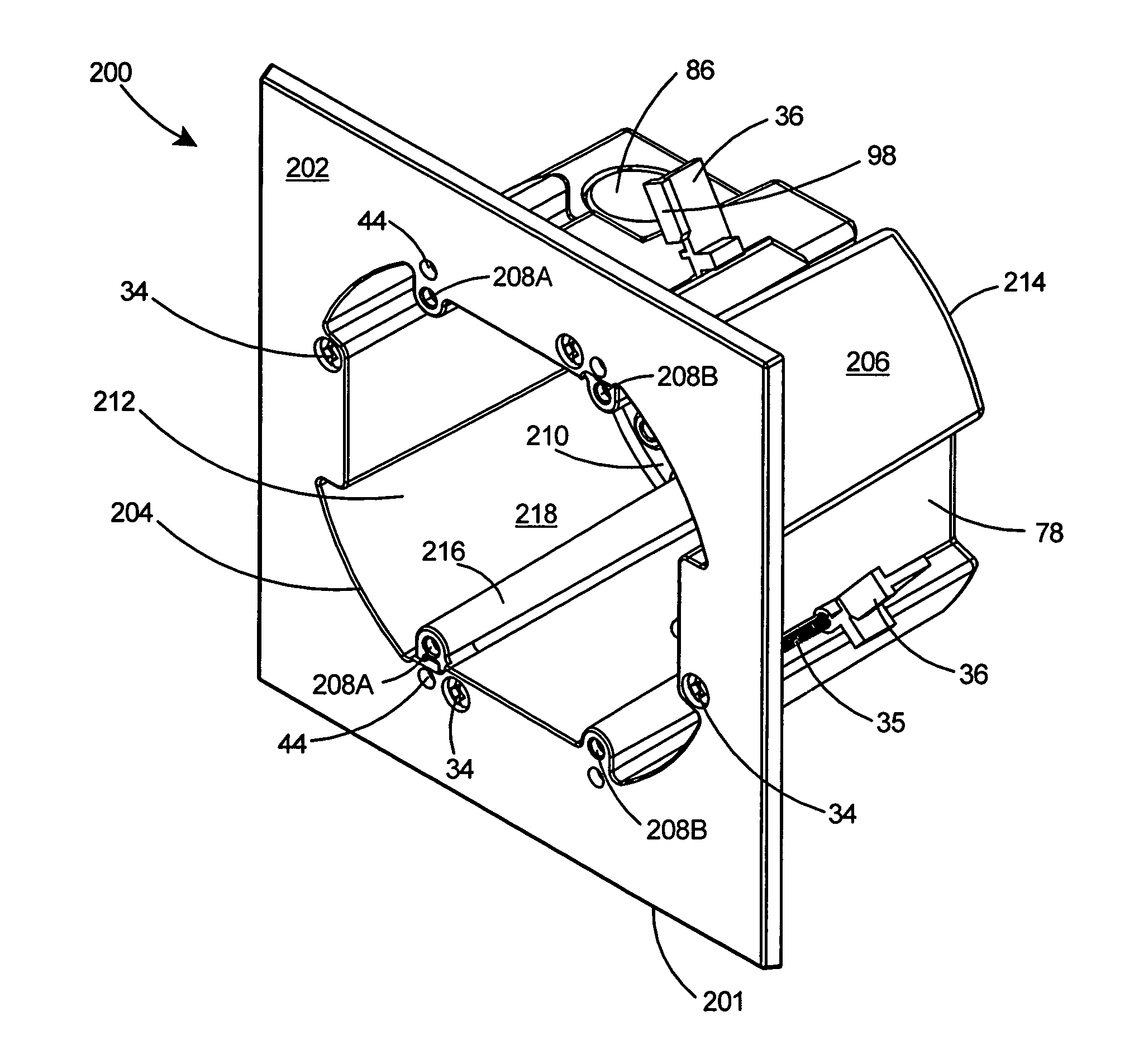 Two gang electrical box for rapid mounting using hole saw