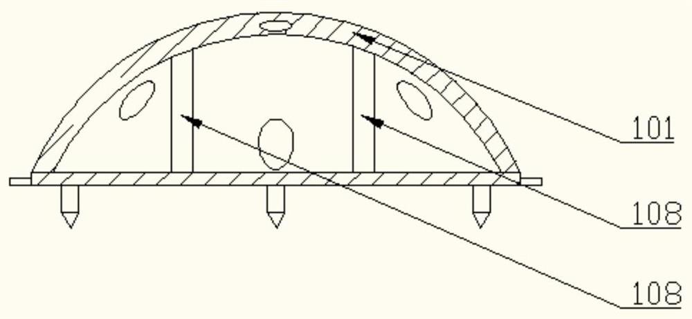 A construction method for the face protection structure of polywave type breakwater cast by pouring moulds.