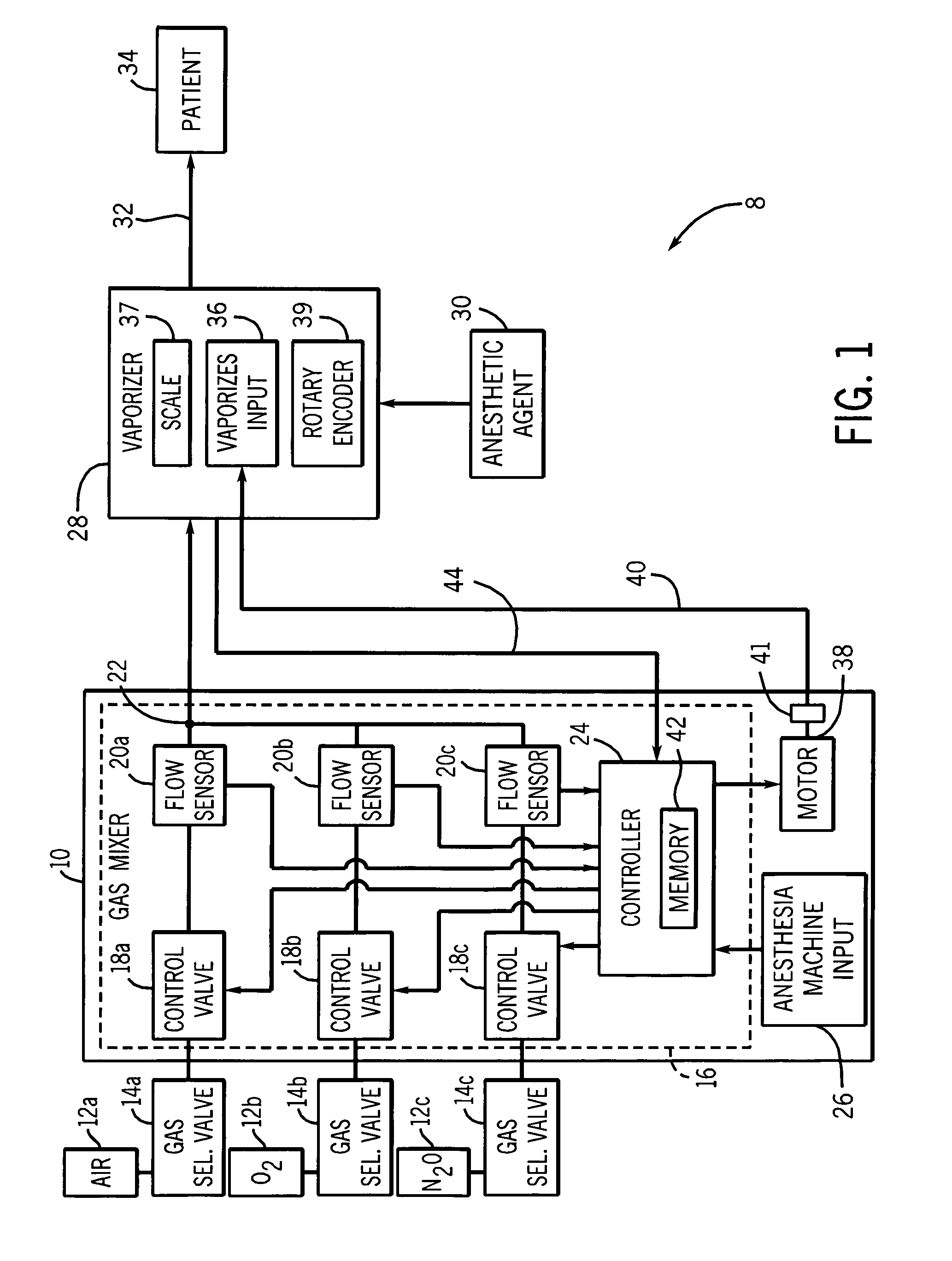 Anesthesia device with stand-alone vaporizer apparatus