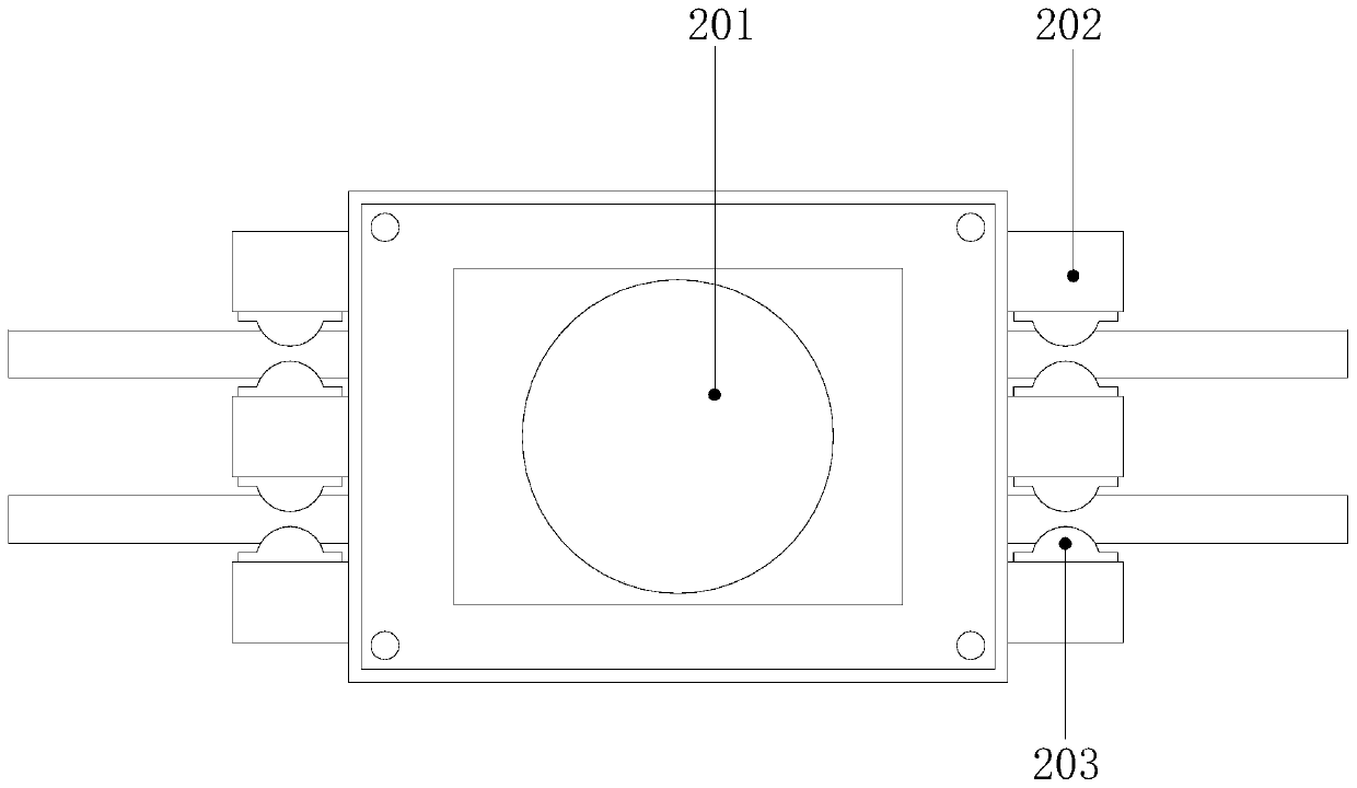 Splicing type cable pre-wiring device adopting two-way magnetic force principle