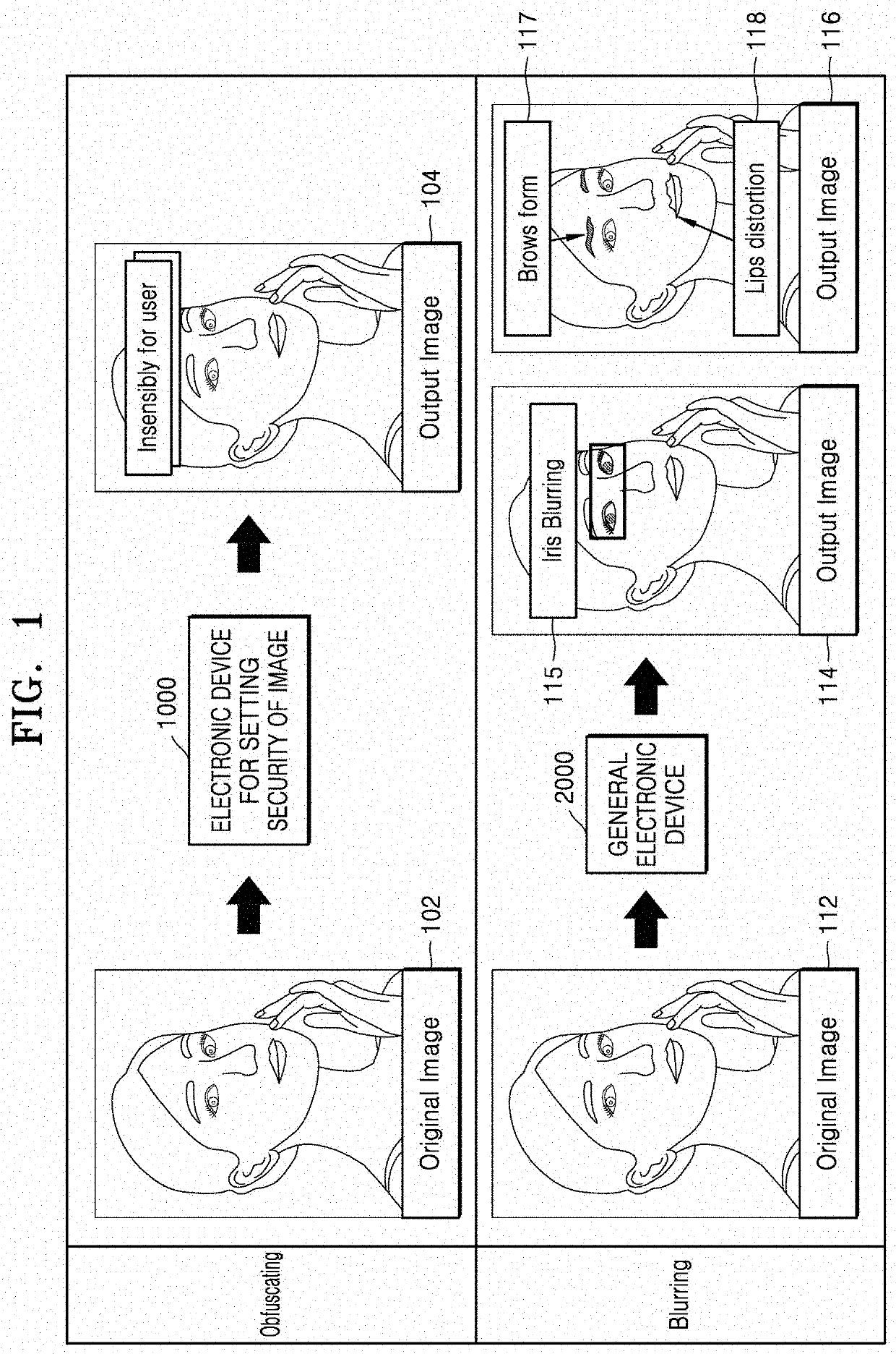 Method for securing image and electronic device performing same