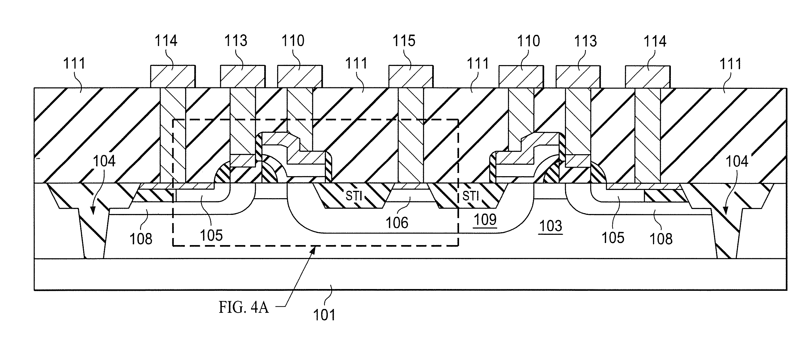 Method for creation of the gate shield in analog/rf power ed-cmos in sige bicmos technologies