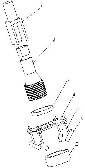 An on-line detection device for non-contact measuring hole and its application method