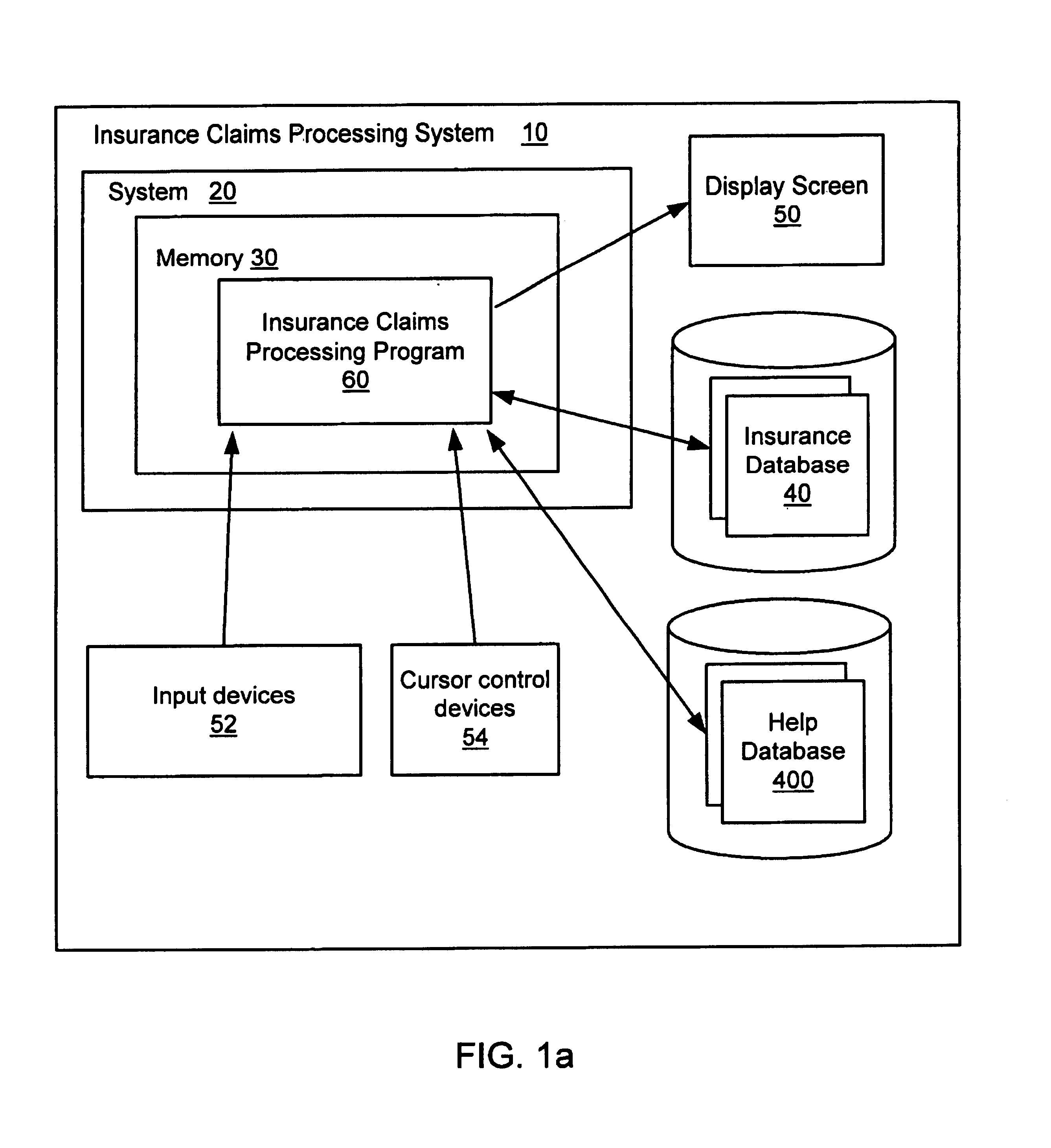 Graphical user interface with a hide/show feature for a reference system in an insurance claims processing system