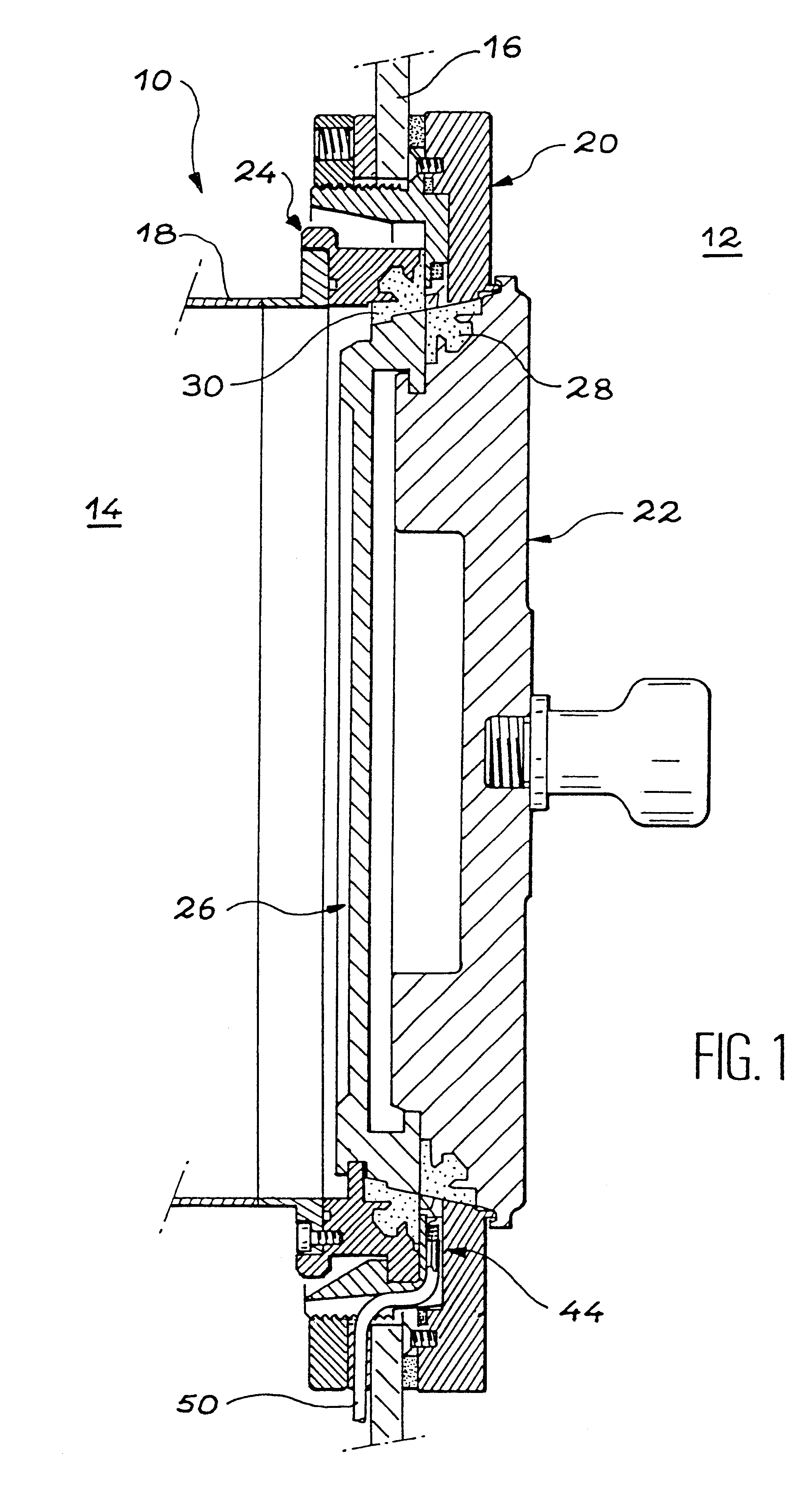 Integrated, decontamination, tight transfer device using ultraviolet radiation