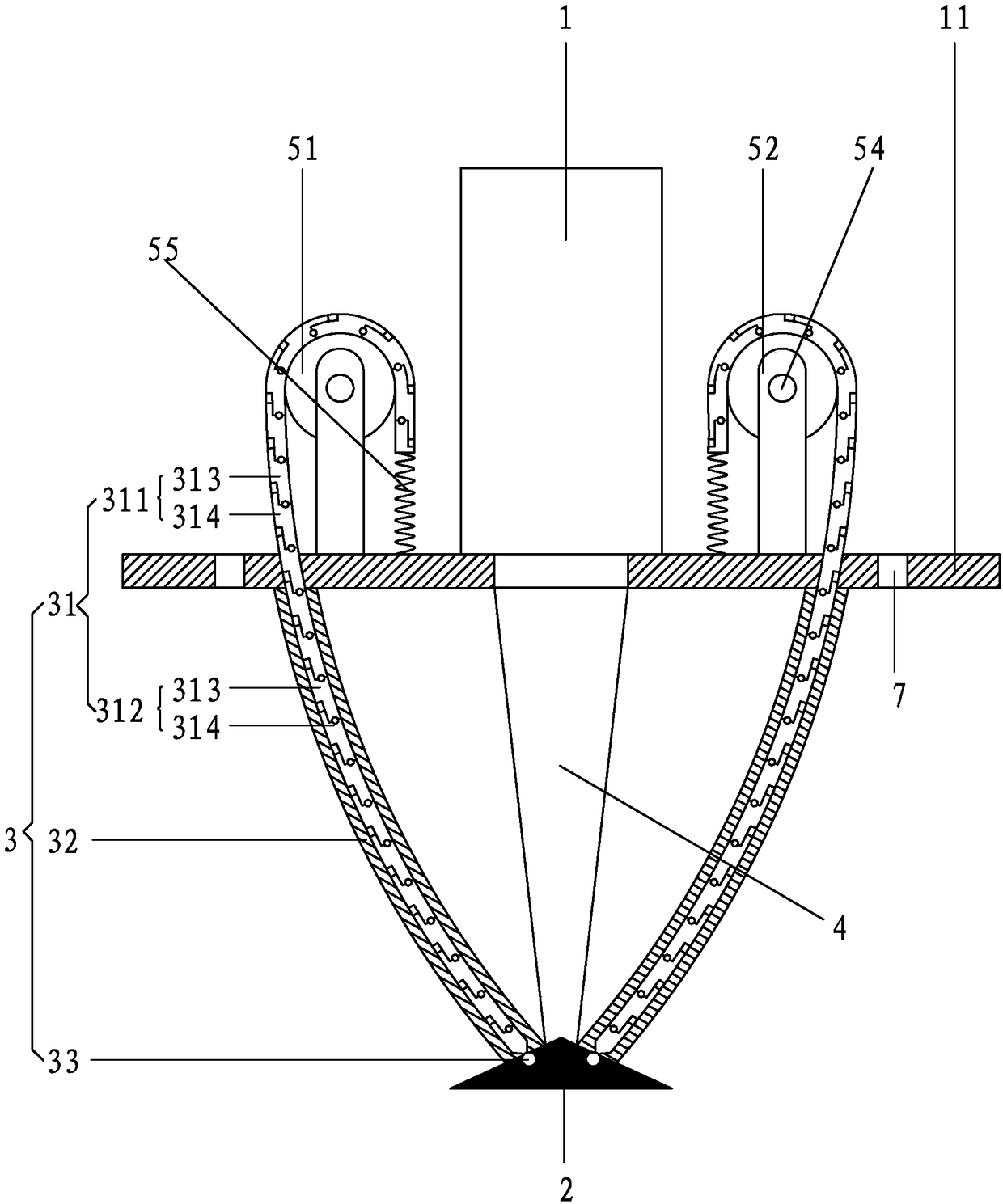 Large-flow adjustable firefighting water-sprinkling sprayer