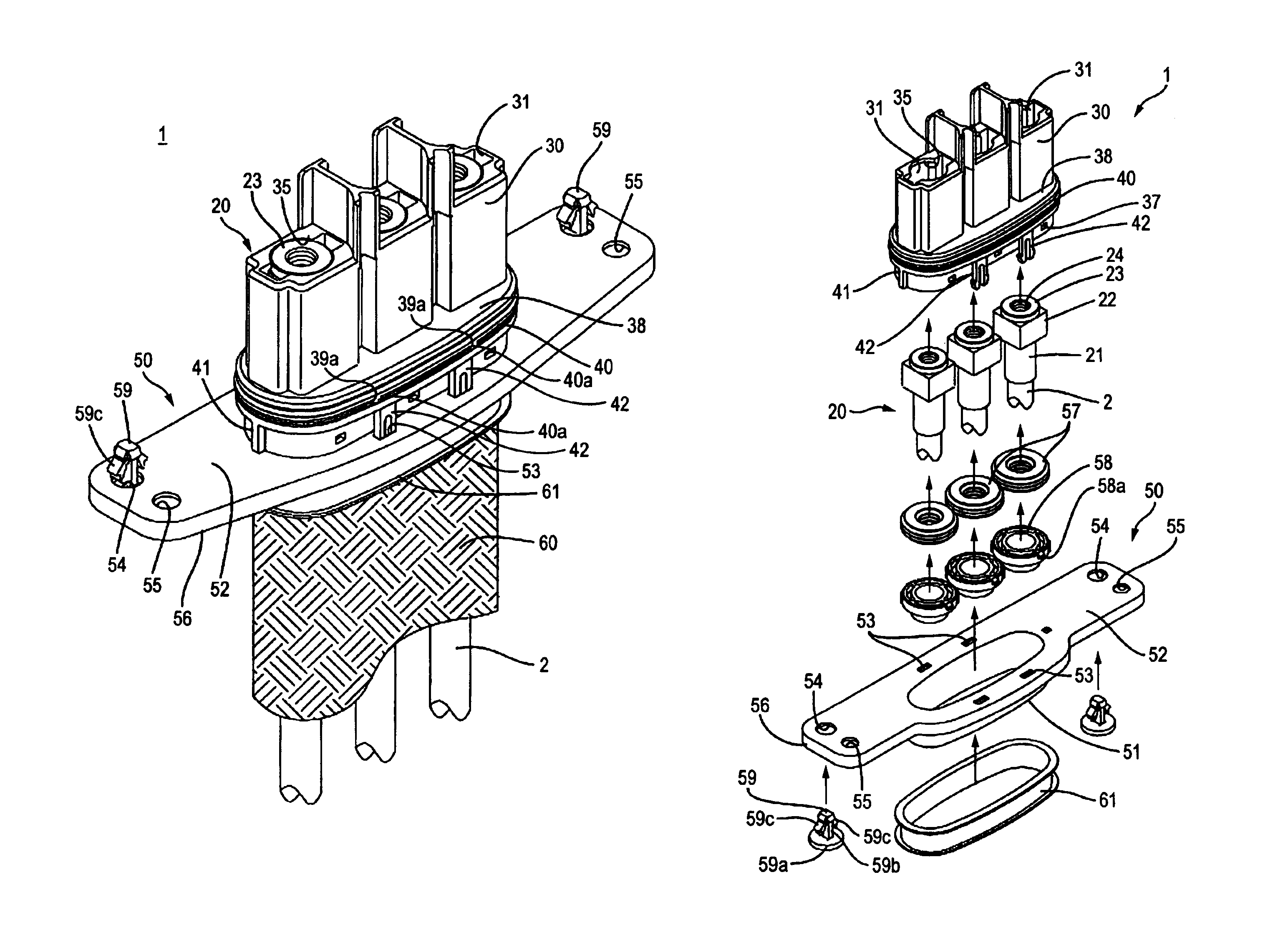 Connector having shielding shell