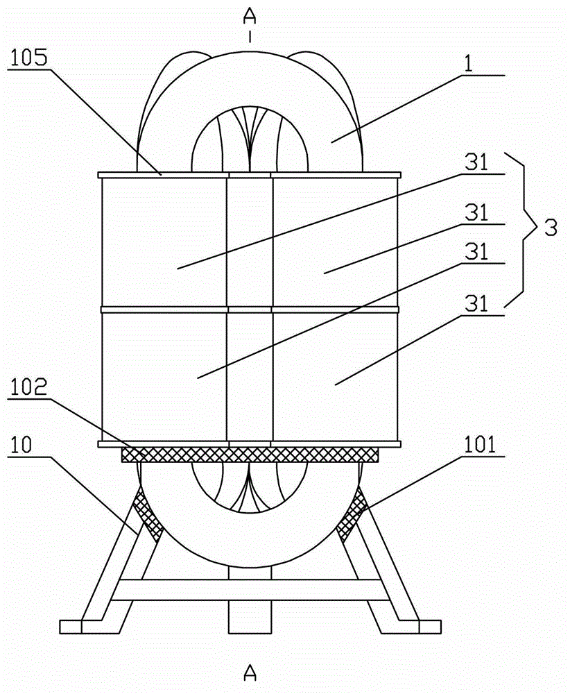 A modular combined power transformer