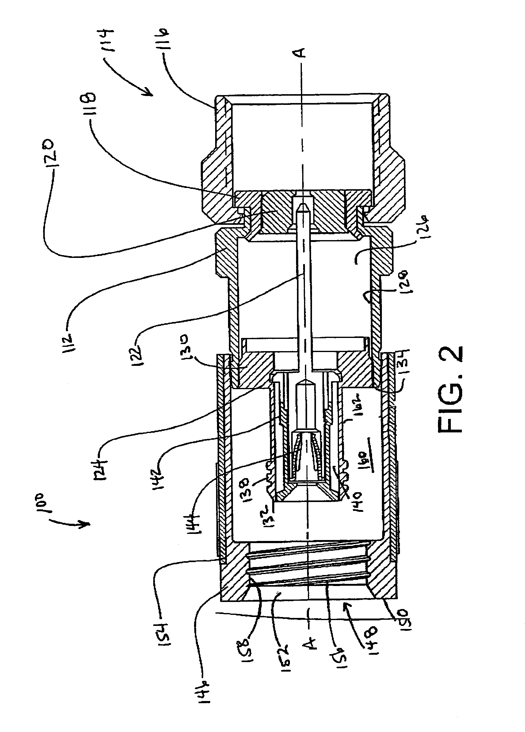 Coaxial cable connector with threaded outer body