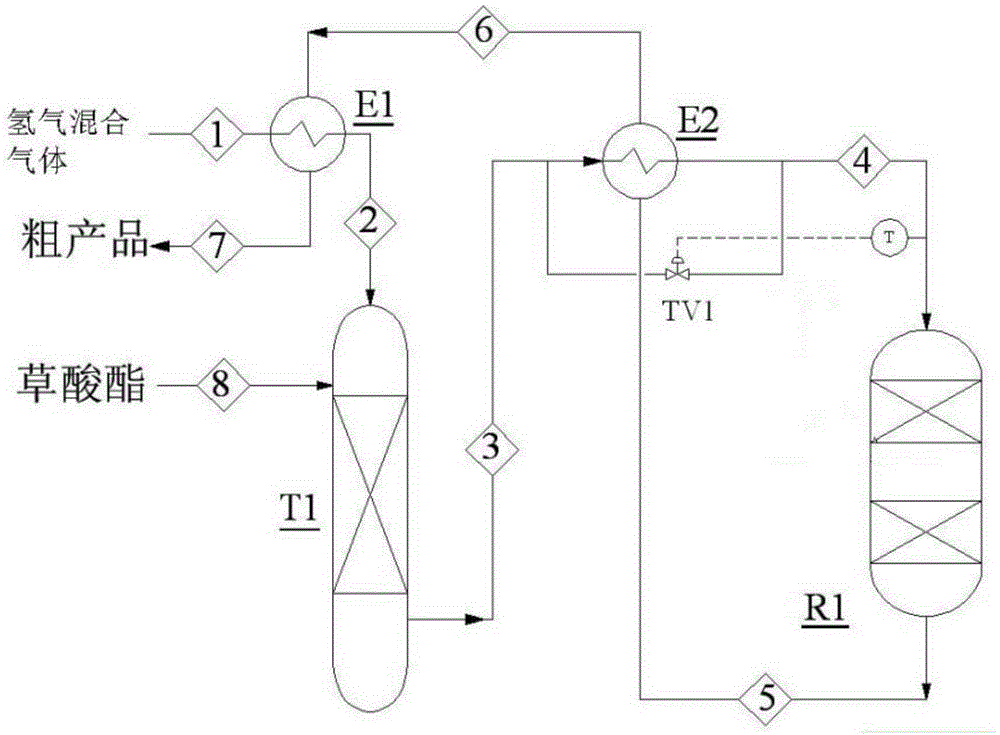 Heat-insulation reaction system and process for preparing glycolate through oxalate hydrogenation