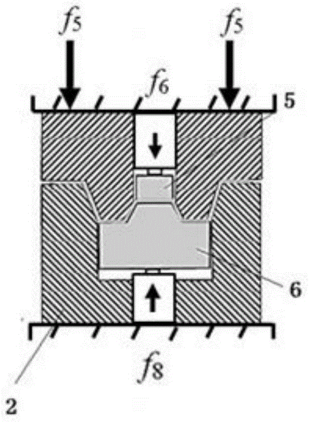 Pressure cooling process for thermally-formed steel plate sectionally-strengthen-type parts and die servo device