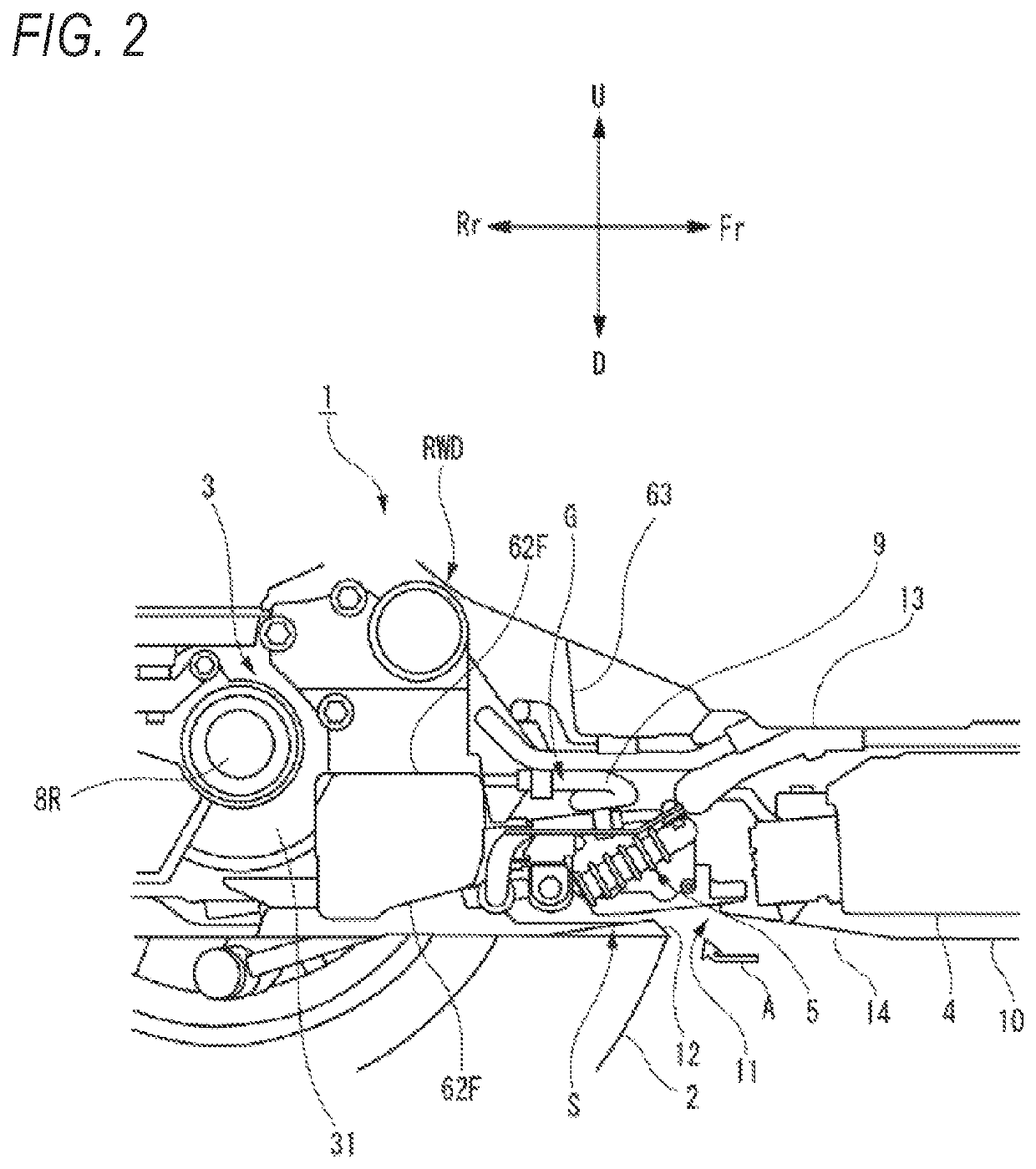 Vehicle having cooling arrangement disposed below floor surface