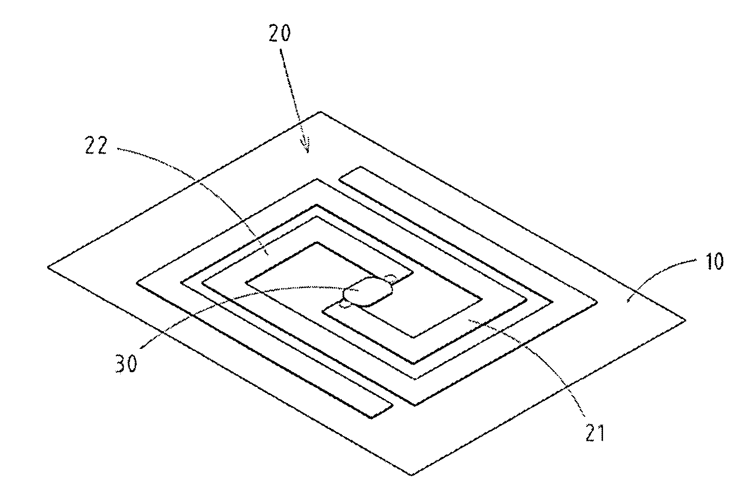 Antenna structure for the radio frequency identification tag