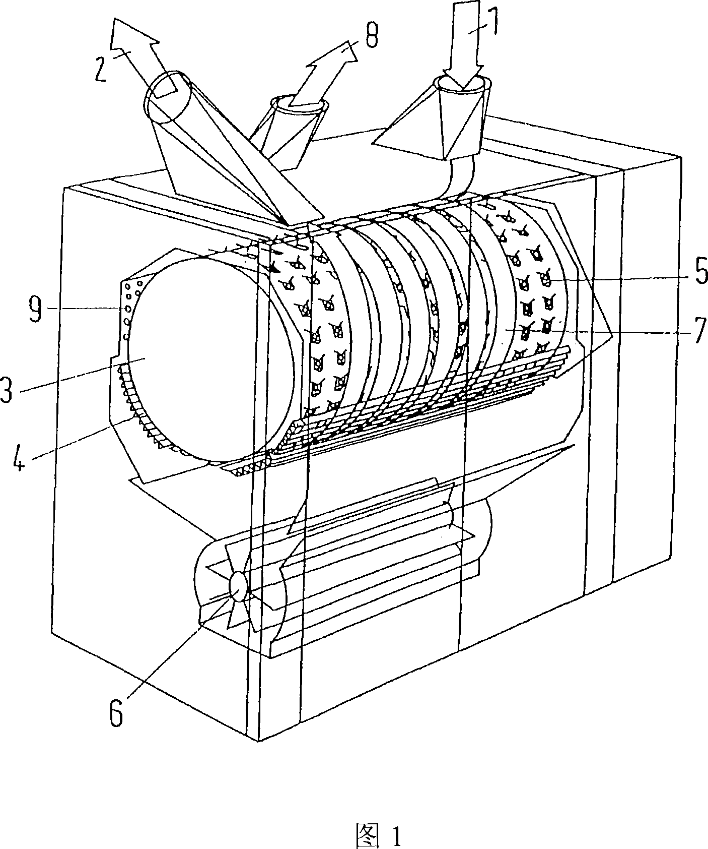 Device for cleaning fiber wadding