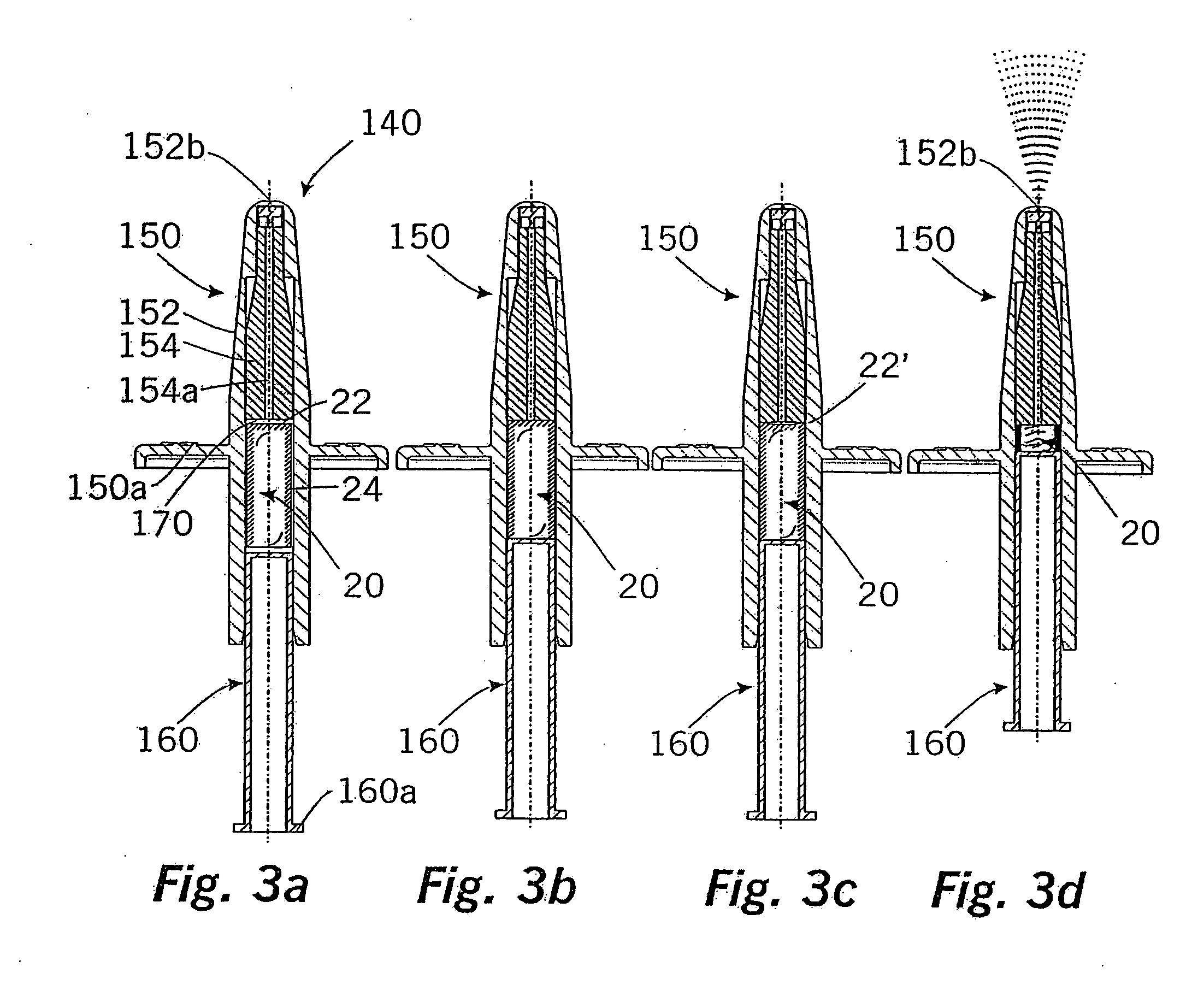 Discharging device for liquids