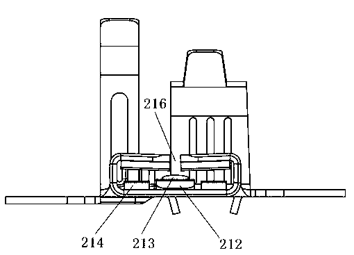 Flag-shaped terminal with square tube