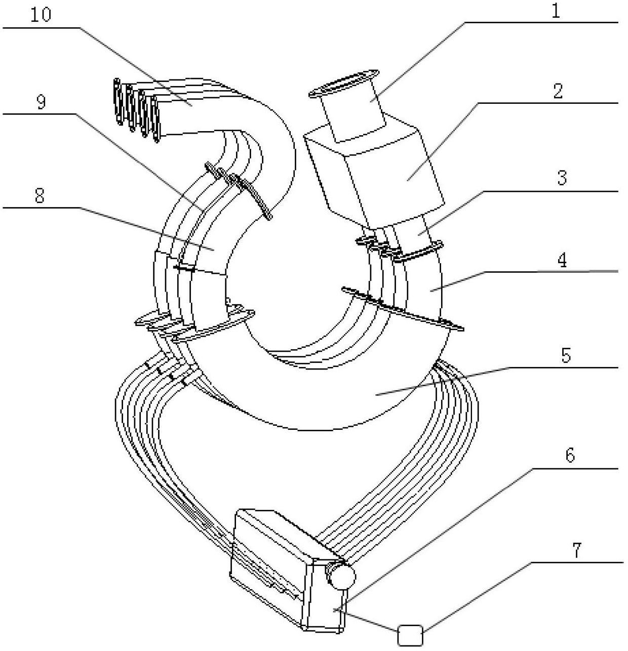 Hydraulic drive continuously variable gas inlet system