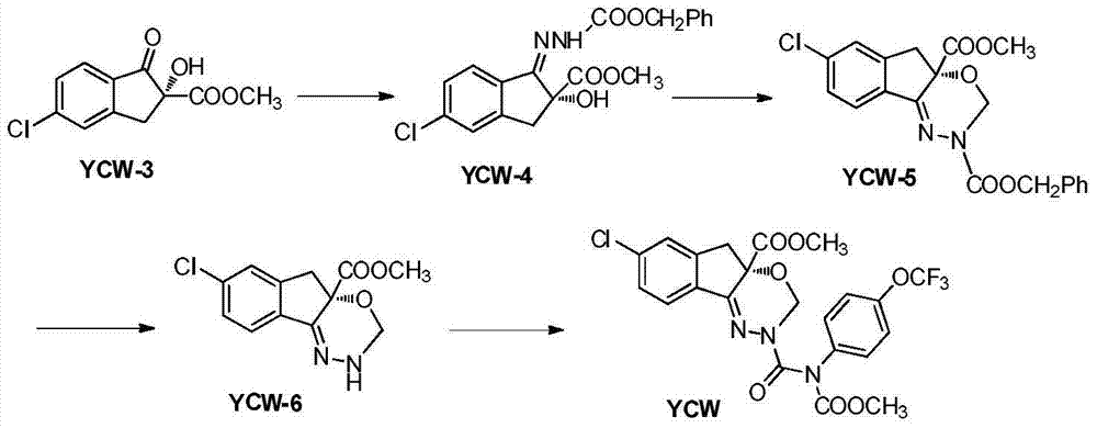 Method for synthesizing intermediate of agricultural insecticide indoxacarb