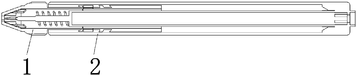 External rotary pulling-connecting pen