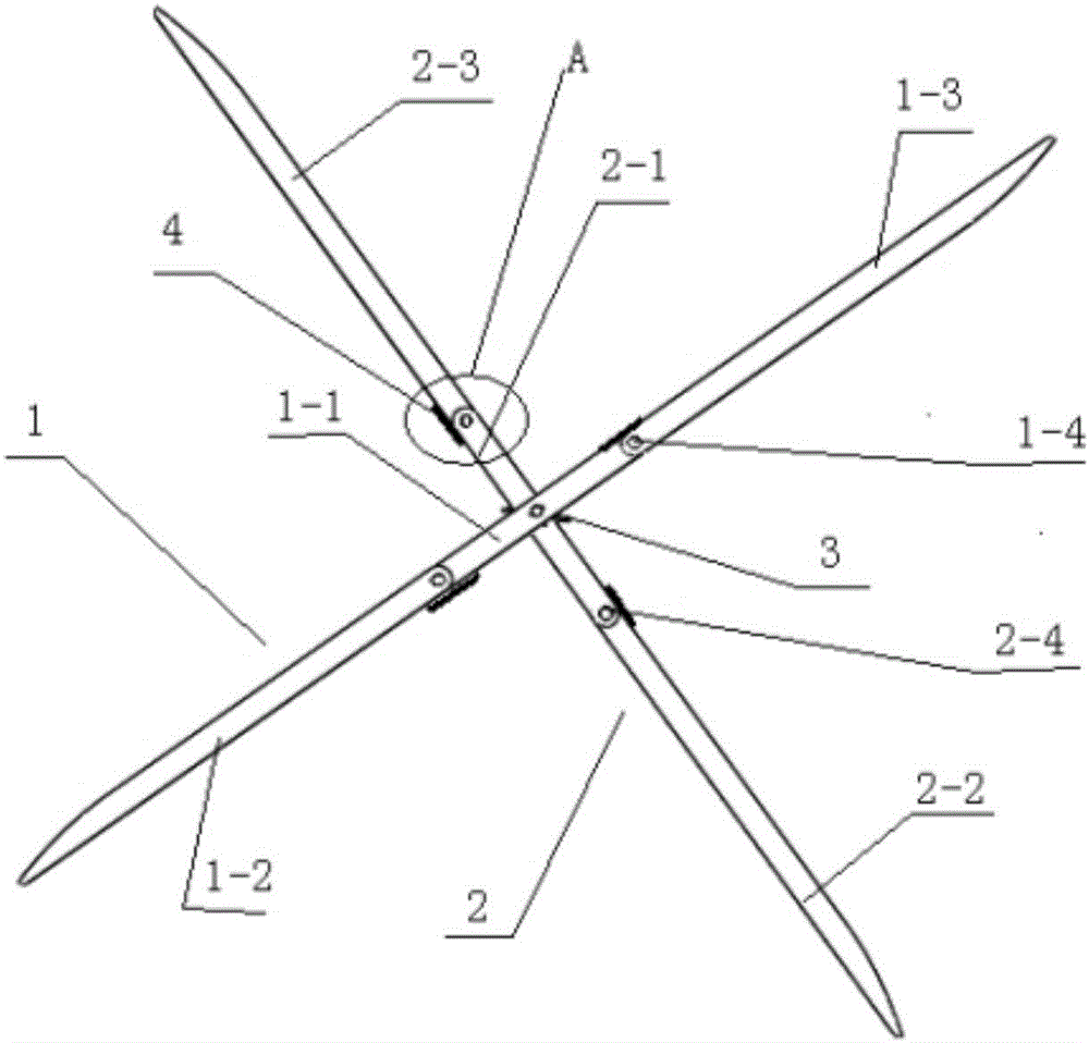 Horizontally folded contra-rotating propeller