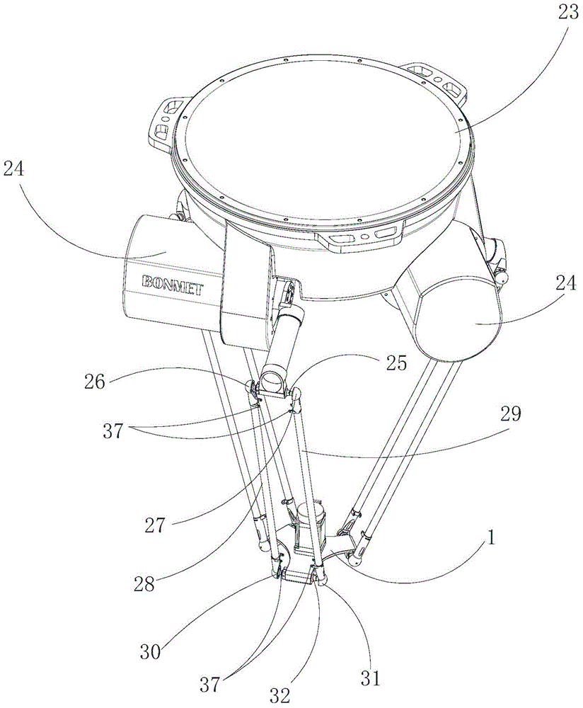 A kind of delta parallel manipulator and delta parallel robot