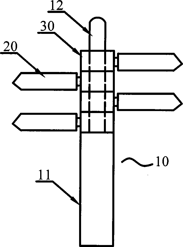 A direction board for tourist attractions