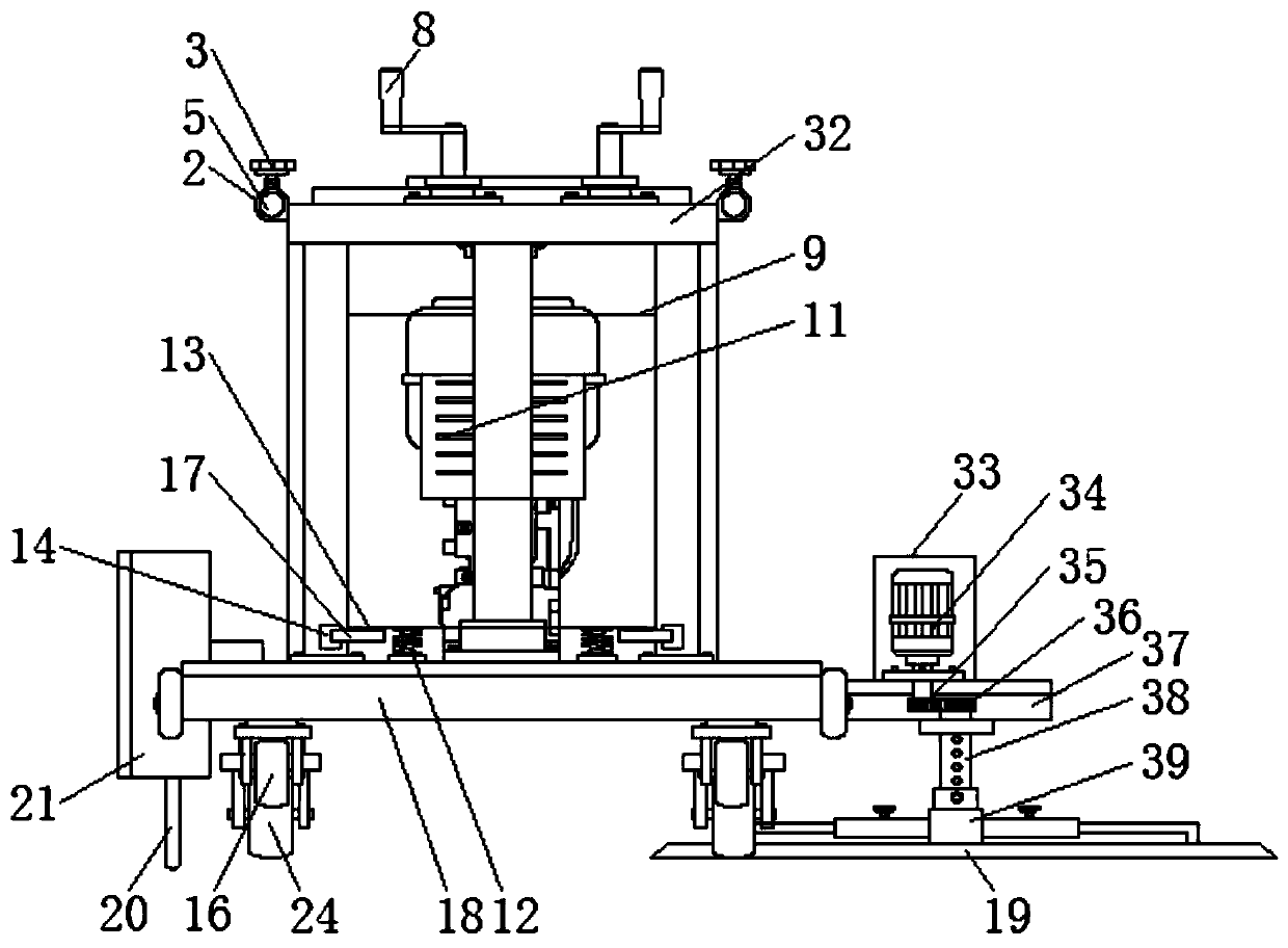 A road circumference manhole cover cutting machine