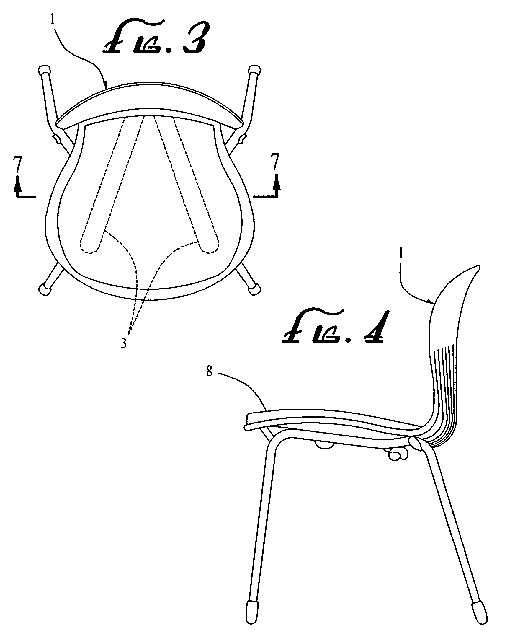 Enhanced process for making seating elements and products thereby including those specially designed for children