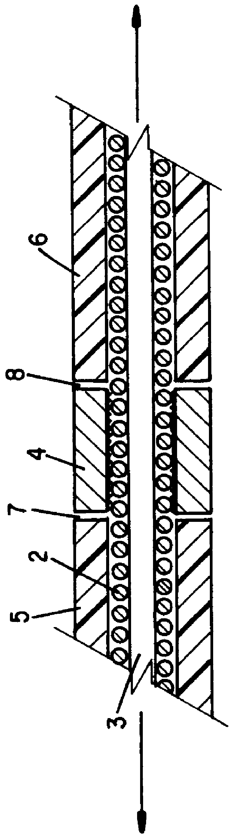 Slotted pacing/shocking electrode