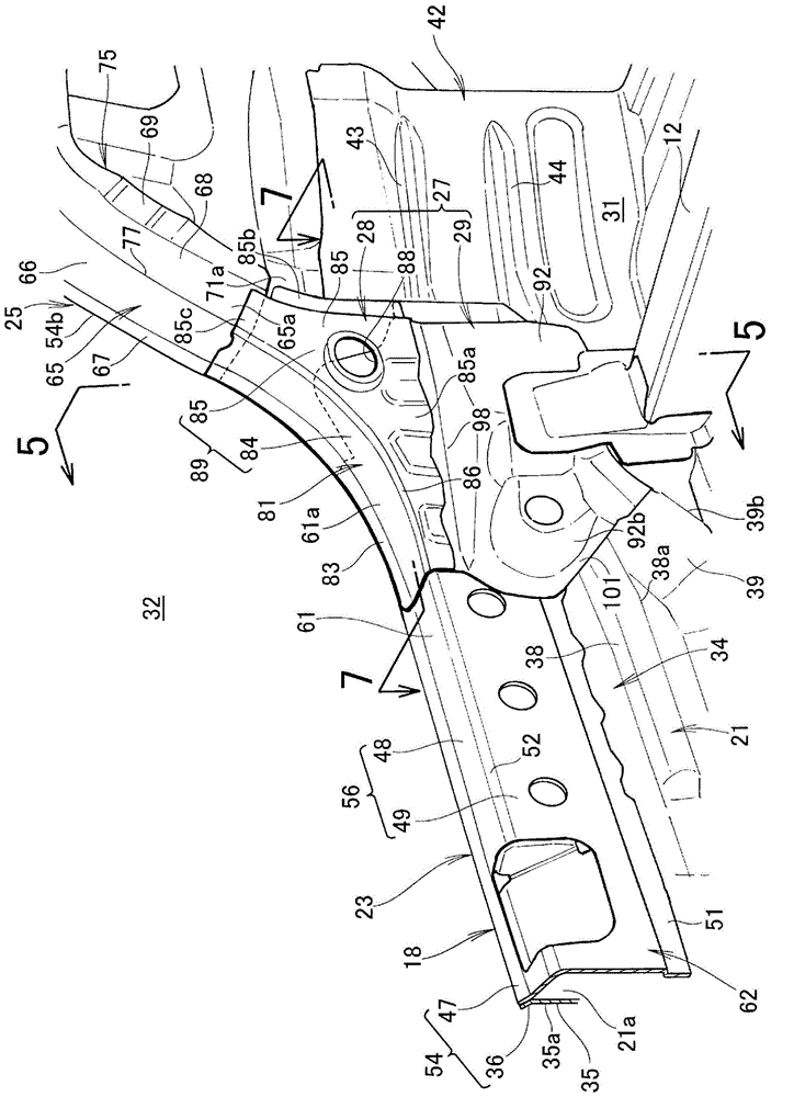 Vehicle body rear structure