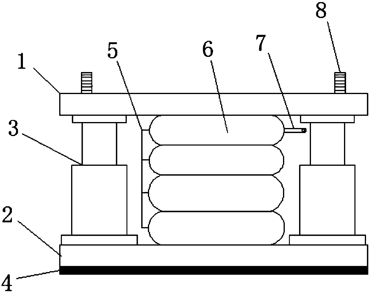 Efficient shock-absorption support for new-energy cooling water pump