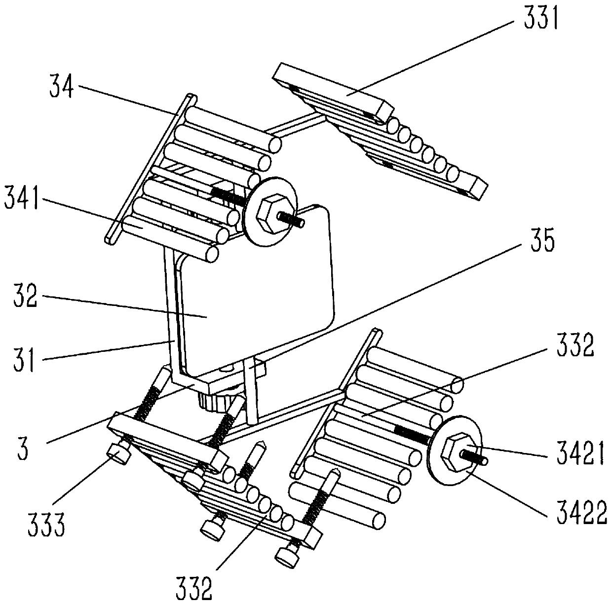 Chamfering tool for grooving machine frame sliding block