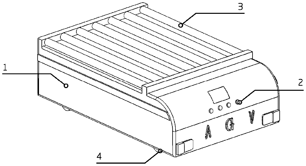 Roller backpack type AGV three-dimensional model for teaching, building method and simulation system