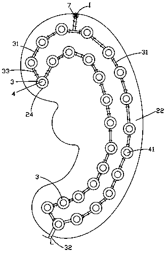 Ear massaging instrument for tinnitus rehabilitation treatment