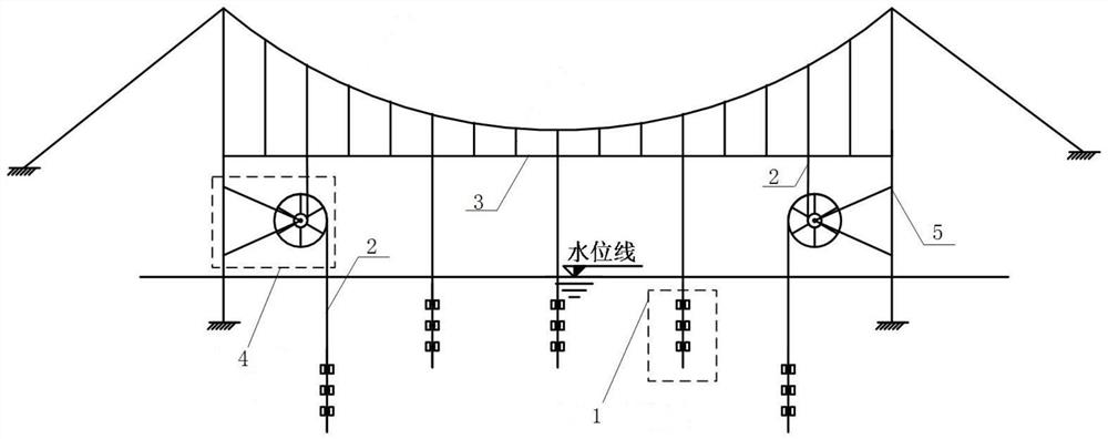 Water body damping device and method for controlling vortex vibration and flutter of cross-sea and cross-river bridge